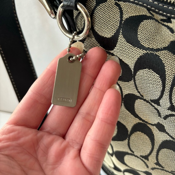 y2k Vintage Coach Black Signature Canvas and Leather Crossbody Bag - Picture 5 of 10